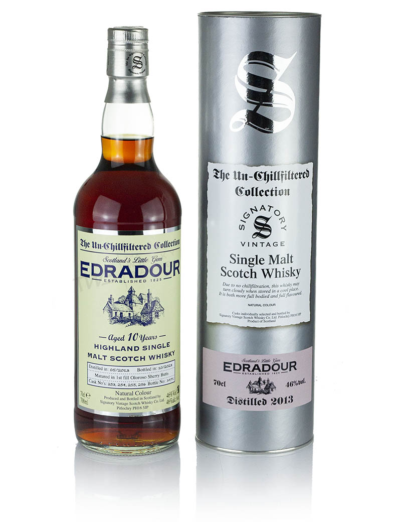 Edradour 10 Year Old 2013 Signatory Un Chillfiltered
